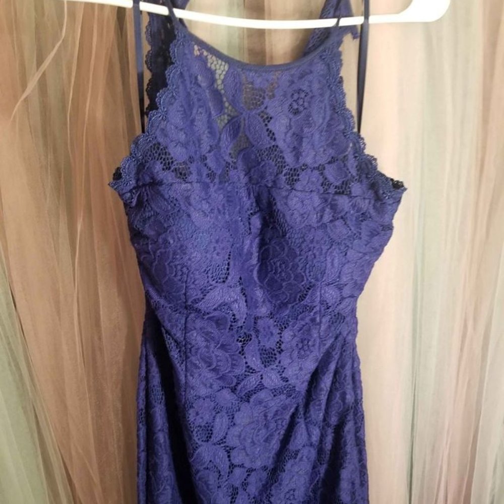Navy Lace Gown